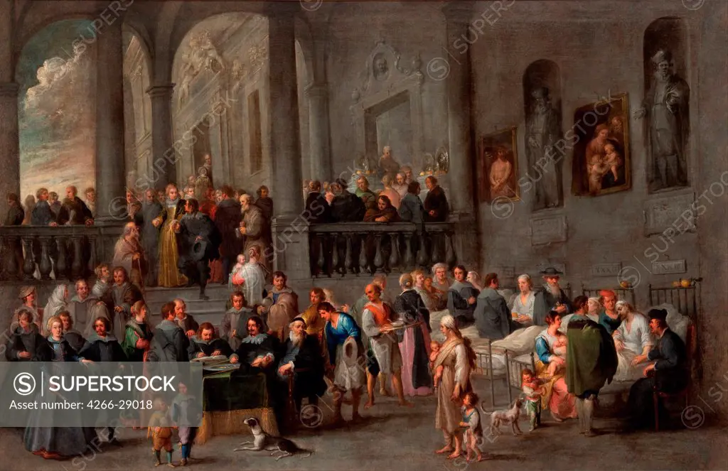 To Visit the Sick by Wael, Cornelis, de (1592-1667) / Musei di Strada Nuova, Genoa / c. 1640 / Flanders / Oil on canvas / Genre,Mythology, Allegory and Literature / 99x152