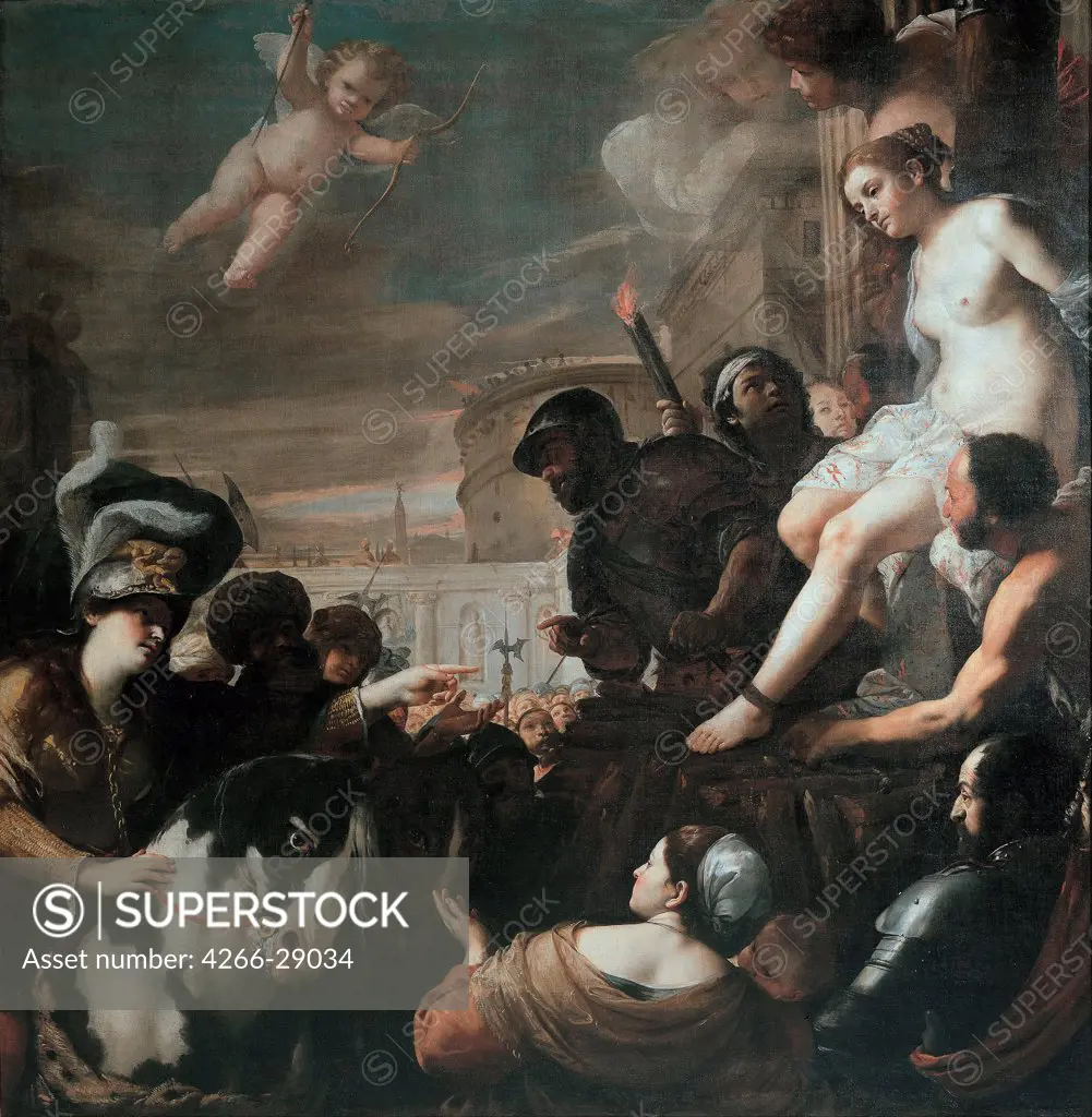 Clorinda rescues Olindo and Sophronia by Preti, Mattia (1613-1699) / Musei di Strada Nuova, Genoa / 1645 / Italy, Roman School / Oil on canvas / Mythology, Allegory and Literature / 248x245