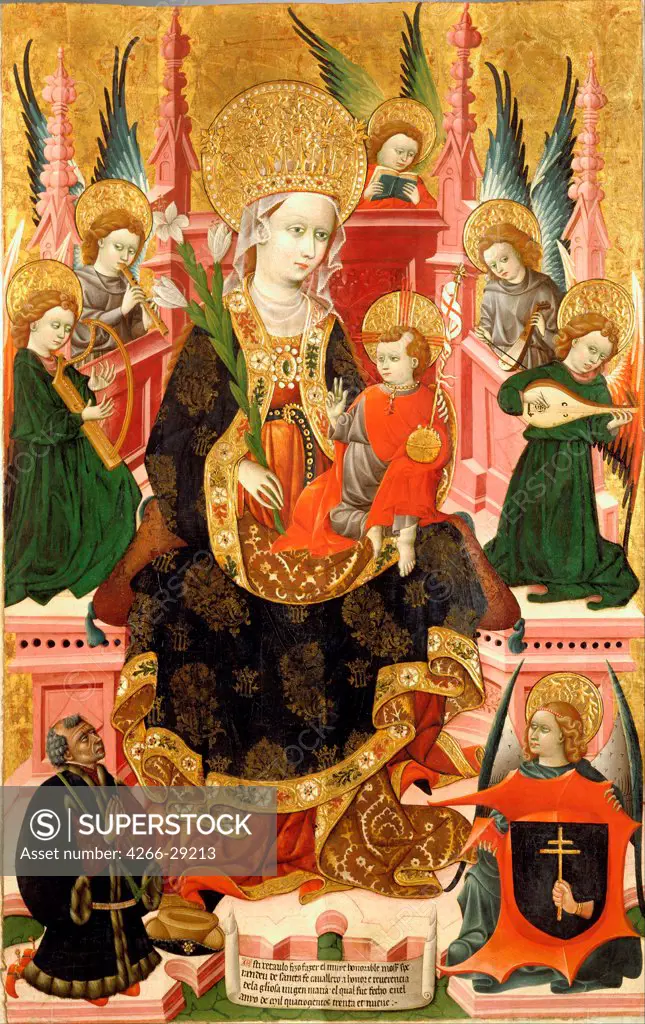 Virgin of Mosen Esperandeu de Santa Fe by Blasco de Granen (-1459) / Museo Lazaro Galdiano, Madrid / 1439 / Spain / Tempera on panel / Bible / 165x107