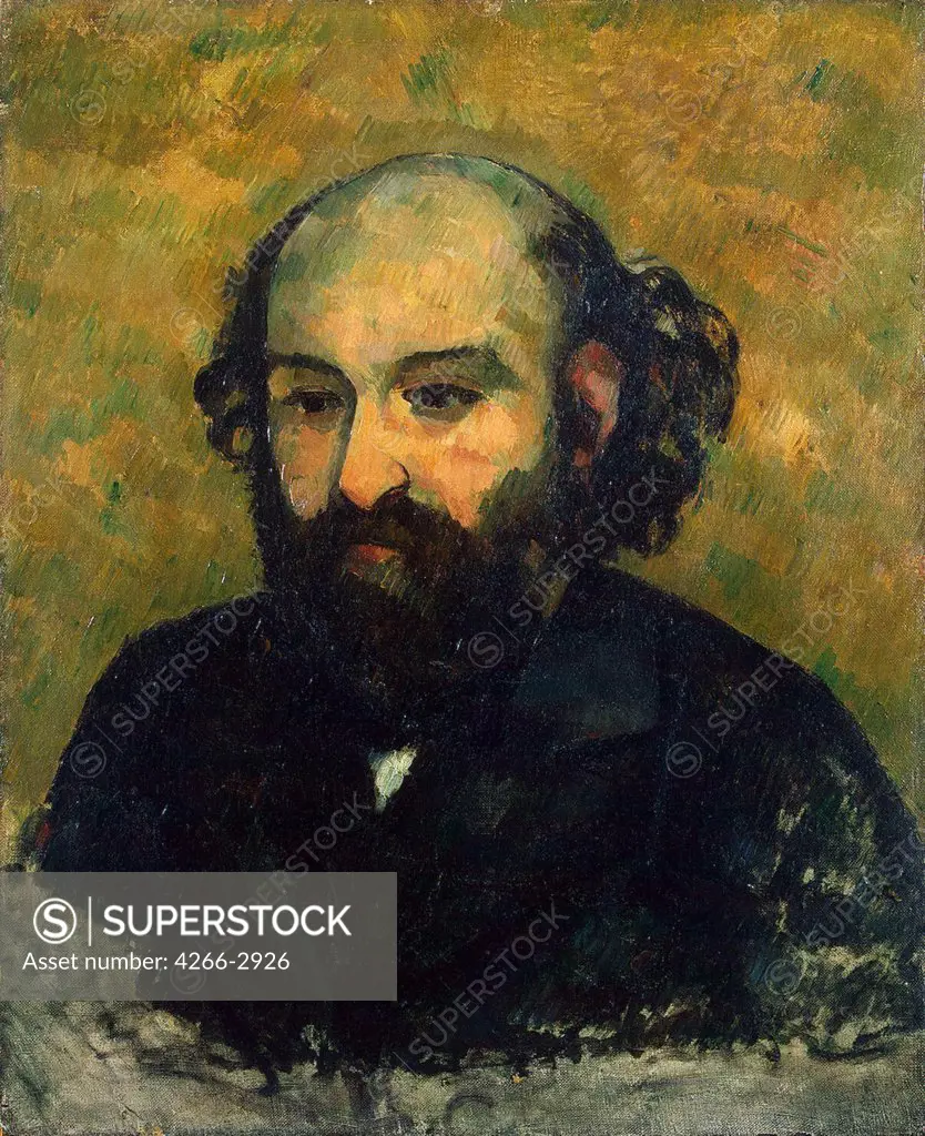 Self-portrait by Paul Cezanne, oil on canvas, 1880-1881, 1839-1906, Russia, St. Petersburg, State Hermitage, 55, 5x45, 5