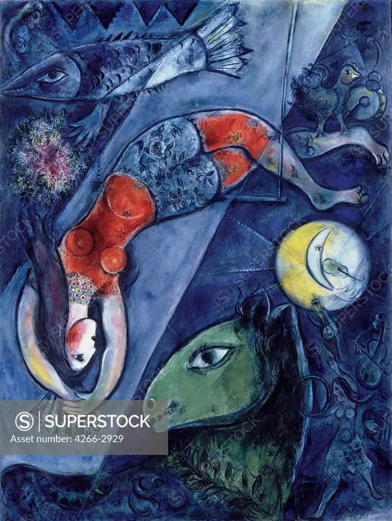 Chagall, Marc (1887-1985) State Hermitage, St. Petersburg 1967 43,2x33 Colour lithograph Modern Russia Mythology, Allegory and Literature Book Art