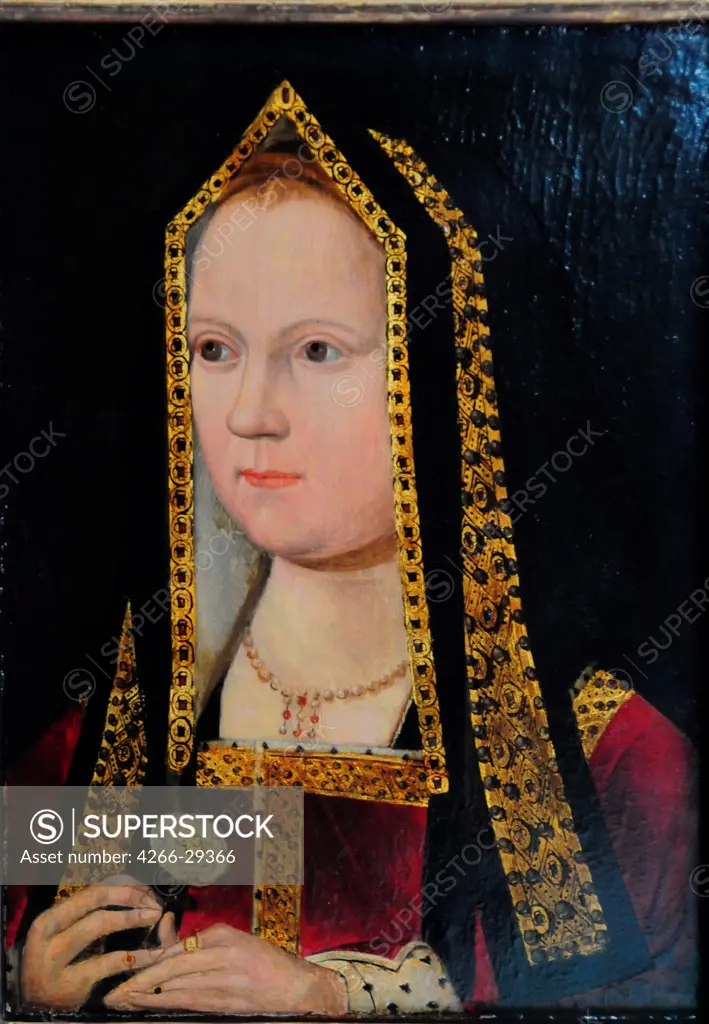 Elizabeth of York (1465-1503) by Anonymous   / Royal Collection, London / ca 1502 / Great Britain / Oil on wood / Portrait / 38,7x27,9