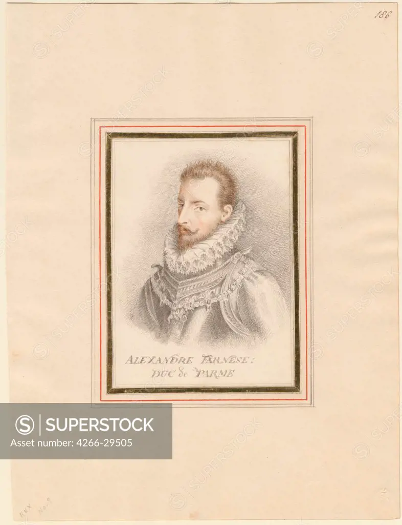 Alexander Farnese (1545Ð1592), Duke of Parma by Anonymous   / Private Collection /Italy, Parmese School / Watercolour on paper / History / 33,5x25,4