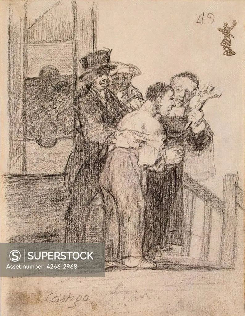 Execution by Francisco de Goya, Pencil on Paper, Between 1824 and 1828, 1746-1828, Russia, St. Petersburg, State Hermitage, 19, 3x14, 8