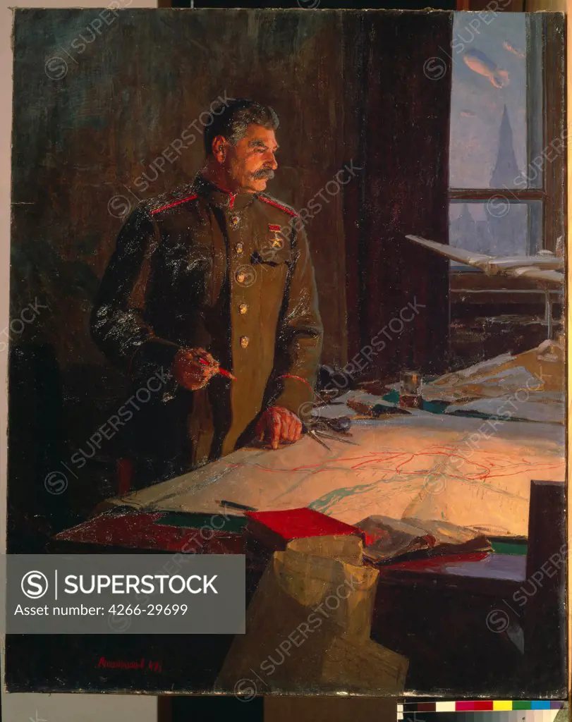 Joseph Stalin, Generalissimus of the Soviet Union by Reshetnikov, Fyodor Pavlovich (1906-1988) / State Tretyakov Gallery, Moscow / 1948 / Russia / Oil on canvas / Portrait / 250x200