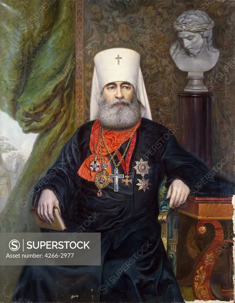 Metropolitan Antonius by Andrei Andreevich Karelin, Oil on canvas, 1911, 1866-1928, State Hermitage, St. Petersburg, 140x108, 5