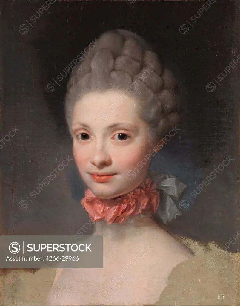 Portrait of Maria Luisa of Parma as Princess of Asturias by Mengs, Anton Raphael (1728-1779) / Museo del Prado, Madrid / 1765 / Germany / Oil on canvas / Portrait / 48x38