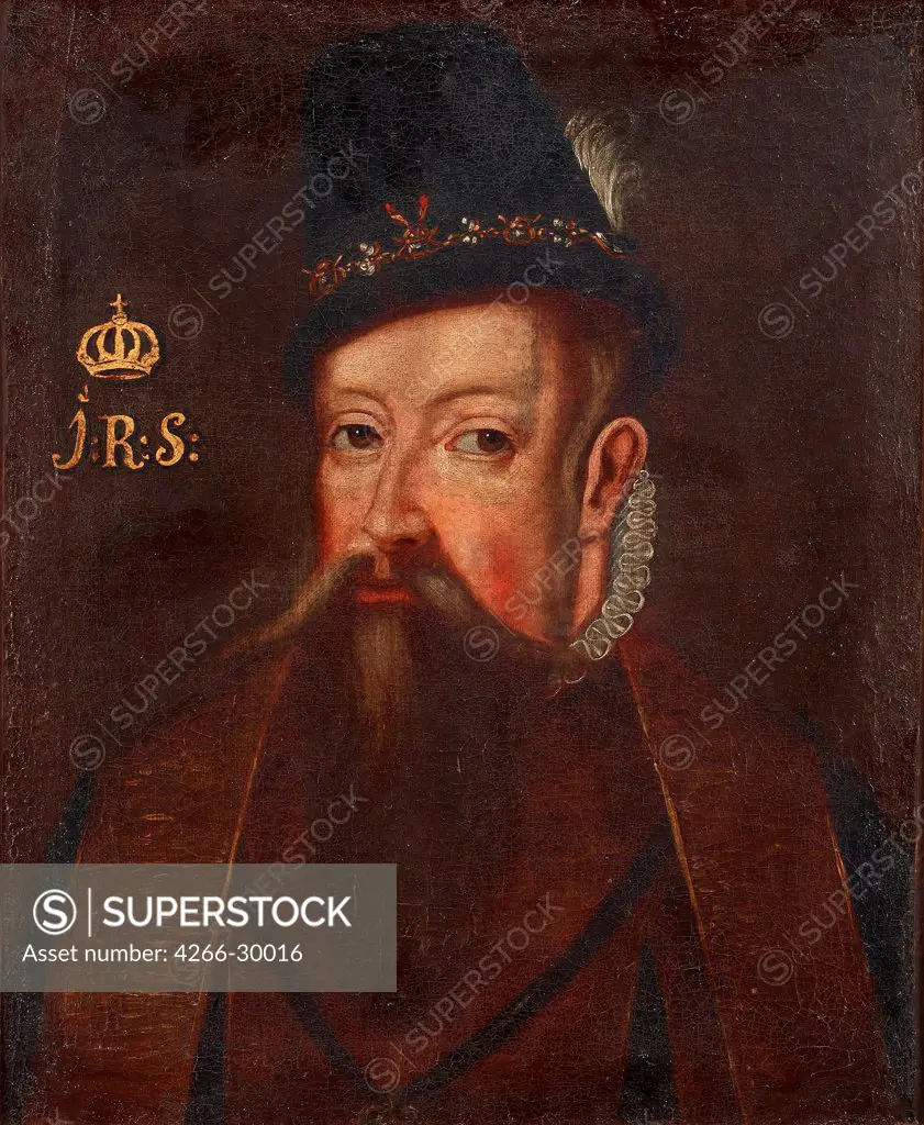 Portrait of the King John III of Sweden (1537-1592) by Anonymous   / Private Collection / um 1700 / Sweden / Oil on canvas / Portrait /