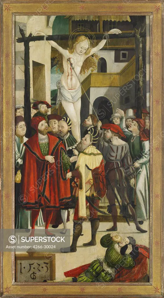 Breast removal. Wing from the Saint Agatha Altar by Greimold, Jorg (ca 1500-after 1540) / Stadtmuseum Weilheim / 1523 / Germany / Oil on wood / Bible / 109x57