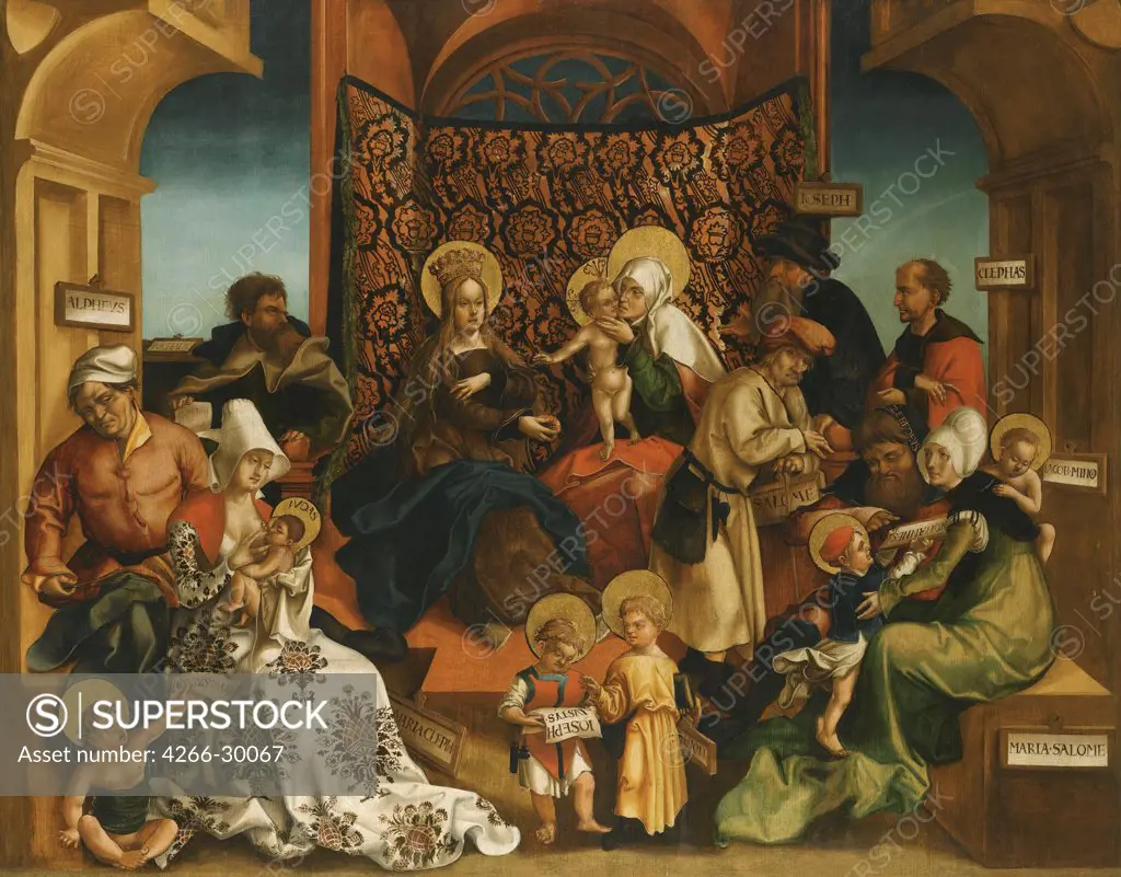 The Holy Kinship by Breu, Jorg, the Elder (1475-1537) / Private Collection /Germany / Oil on wood / Bible / 106x132,5