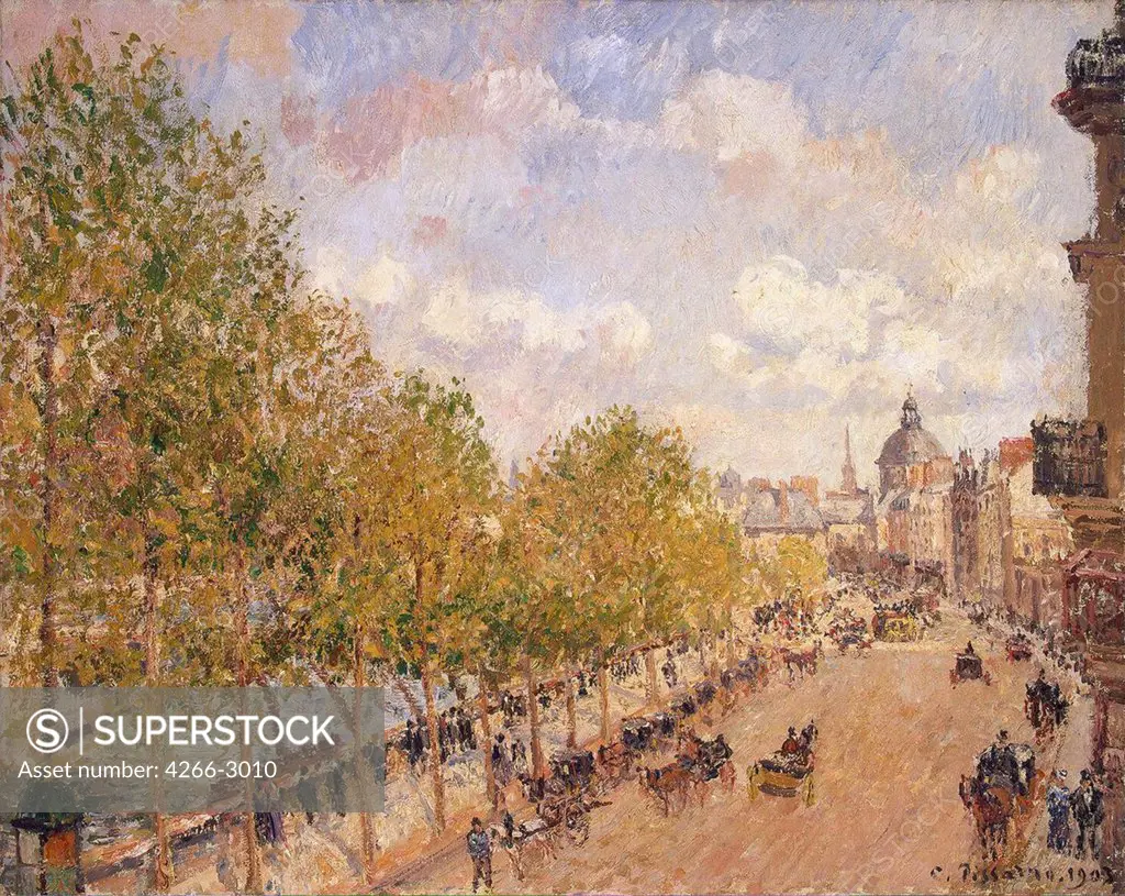 Street by Camille Pissarro, oil on canvas, 1903, 1830-1903, Russia, St. Petersburg, State Hermitage, 65, 3x81, 5