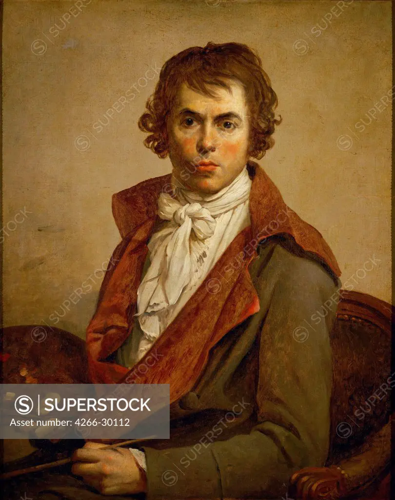 Self-Portrait by David, Jacques Louis (1748-1825) / Louvre, Paris / 1794 / France / Oil on canvas / Portrait / 80,5x64,1
