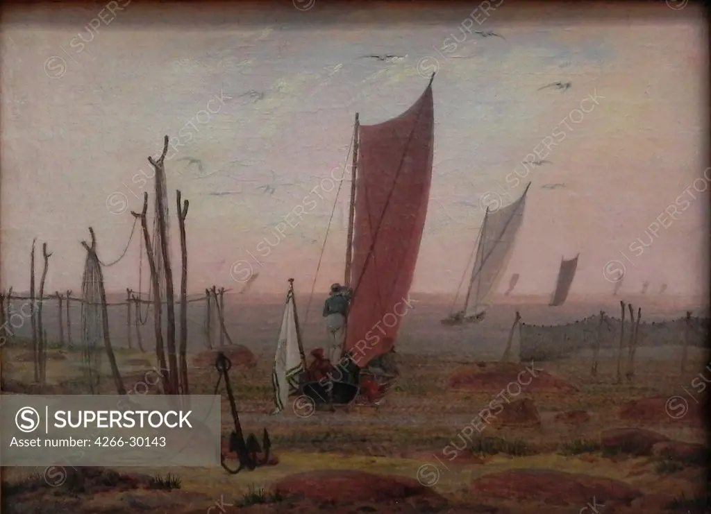 Morning by Friedrich, Caspar David (1774-1840) / Niedersachsisches Landesmuseum, Hannover / 1816-1818 / Germany / Oil on canvas / Landscape / 22x30,5