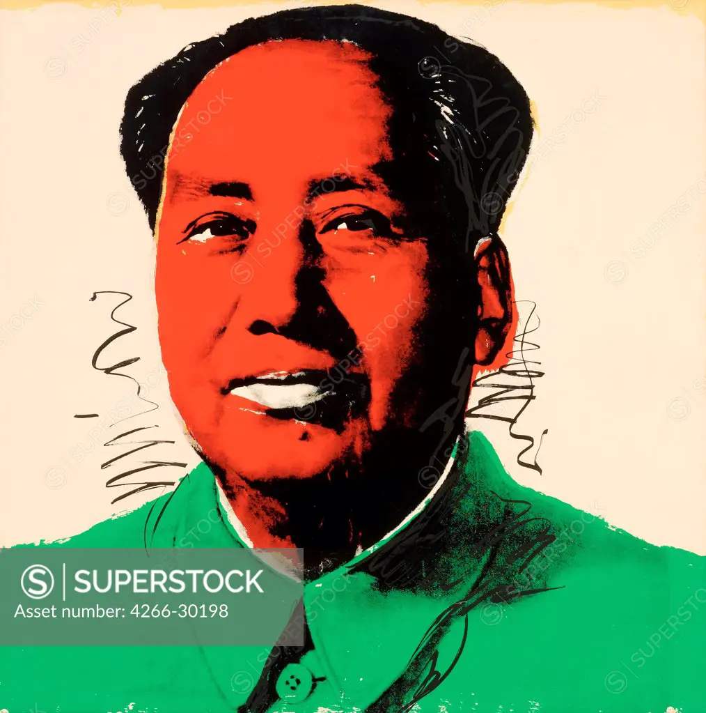 Mao by Warhol, Andy (1928-1987) / Private Collection / 1972 / The United States / Silkscreen ink on synthetic polymer paint on canvas / Portrait / 91,4x91,4