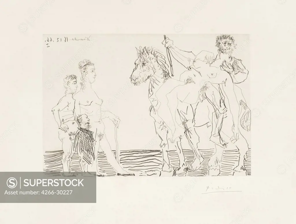 Le Cocu magnifique by Picasso, Pablo (1881-1973) / Private Collection / 1966 / Spain / Etching /22x31,9