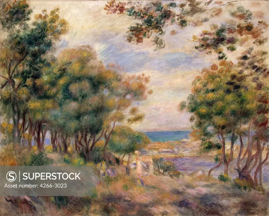 Landscape at Beaulieu by Pierre Auguste Renoir, Oil on canvas, 1899, 1841-1919, St. Petersburg, State Hermitage, 65, 3x81, 5