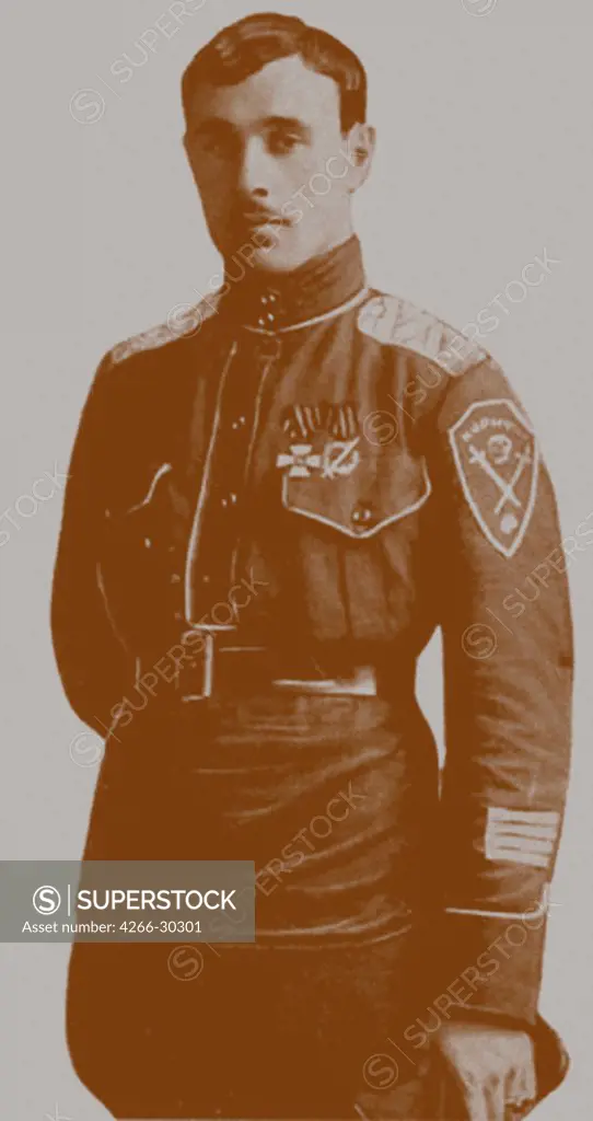 General Nikolai Ivanovich Skoblin (1893-1937) / Anonymous   / Phototypie / 1918 / Russia / Private Collection / Portrait