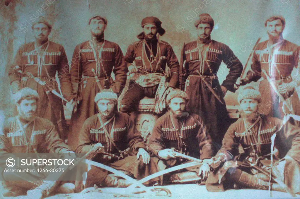 Georgians wearing Chokha / Anonymous   / Albumin Photo / 1860s-1870s / Georgia / Private Collection / Genre