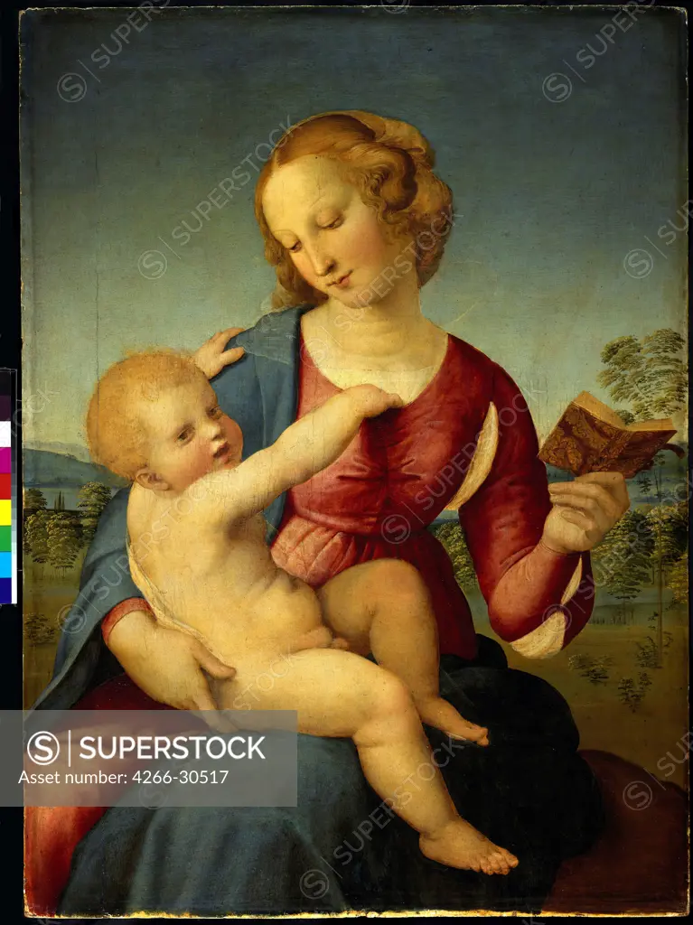 Madonna Colonna by Raphael (1483-1520) / Staatliche Museen, Berlin / 1508 / Italy, Roman School / Oil on wood / Bible / 78,9x58,2 / Renaissance