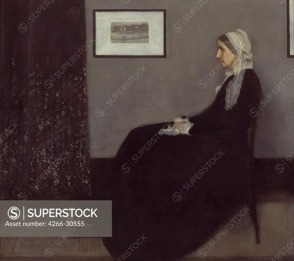 Arrangement in Grey and Black No. 1 (Portrait of the Artist's Mother) by Whistler, James Abbott McNeill (1834-1903) / Musee d'Orsay, Paris / 1871 / The United States / Oil on canvas / Portrait / 144x162,5 / Tonalism