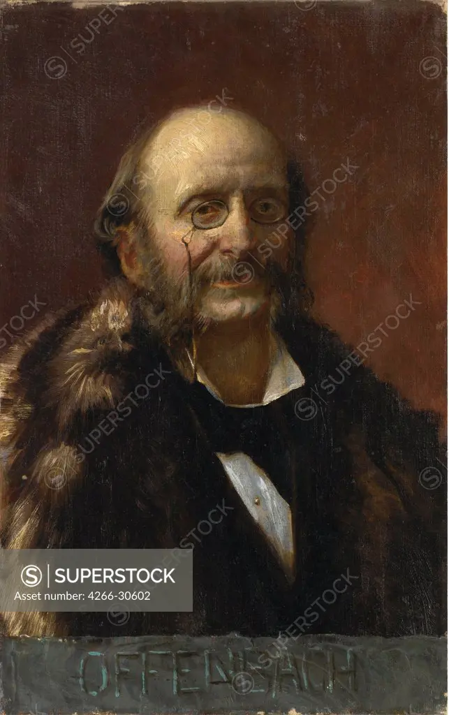 Portrait of Jacques Offenbach (1819-1880) by Anonymous   / Private Collection / France / Oil on canvas / Portrait / Realism