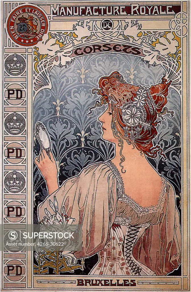 Manufacture Royale by Privat-Livemont, Henri (1861_1936) / Private Collection / 1897 / Belgium / Colour lithograph / Poster and Graphic design / Art Nouveau