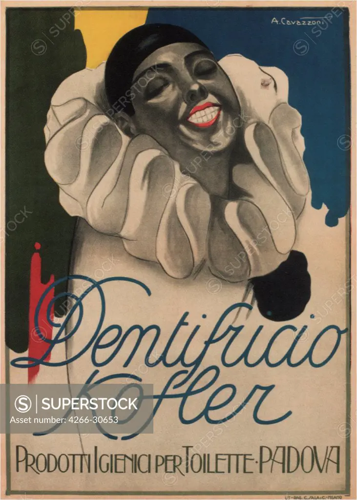 Toothpaste Kofler by Cavazzoni, Augusto (active 1910s) / Private Collection / Italy / Colour lithograph / Poster and Graphic design / Art Nouveau