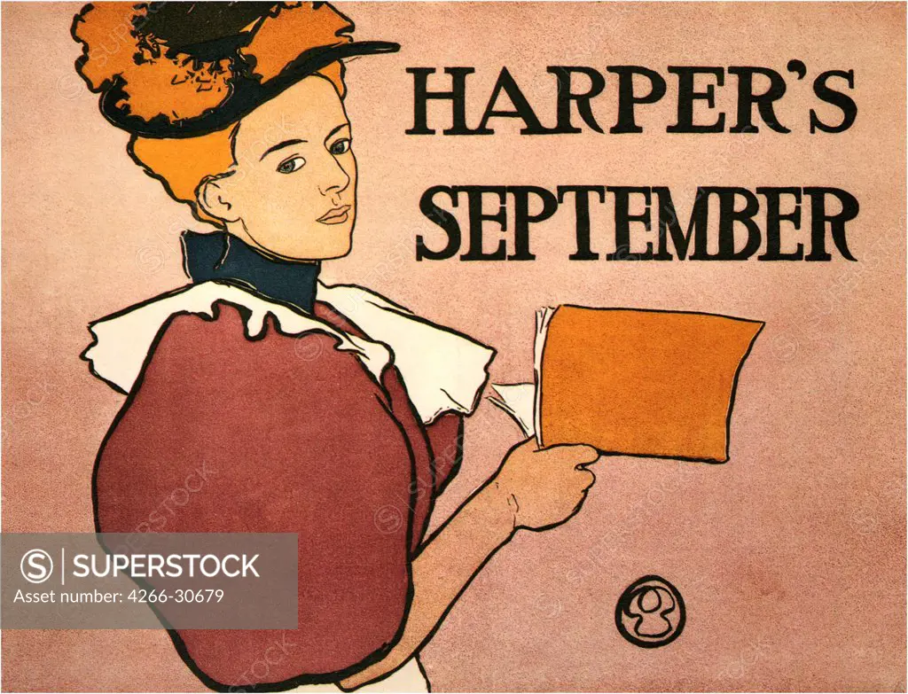 Harper's September by Penfield, Edward (1866-1925) / Private Collection / 1896 / The United States / Colour lithograph / Poster and Graphic design / Art Nouveau