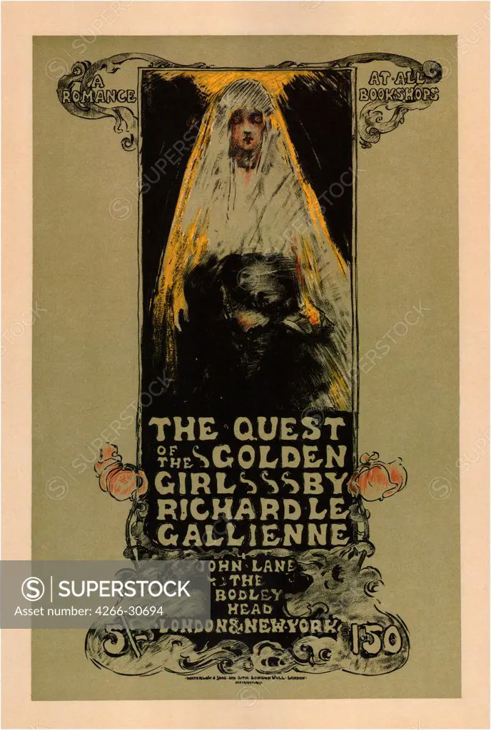 The Quest of the Golden Girls by Reed, Ethel (1874-1912) / Private Collection / 1896 / The United States / Colour lithograph / Poster and Graphic design / 76x49 / Art Nouveau