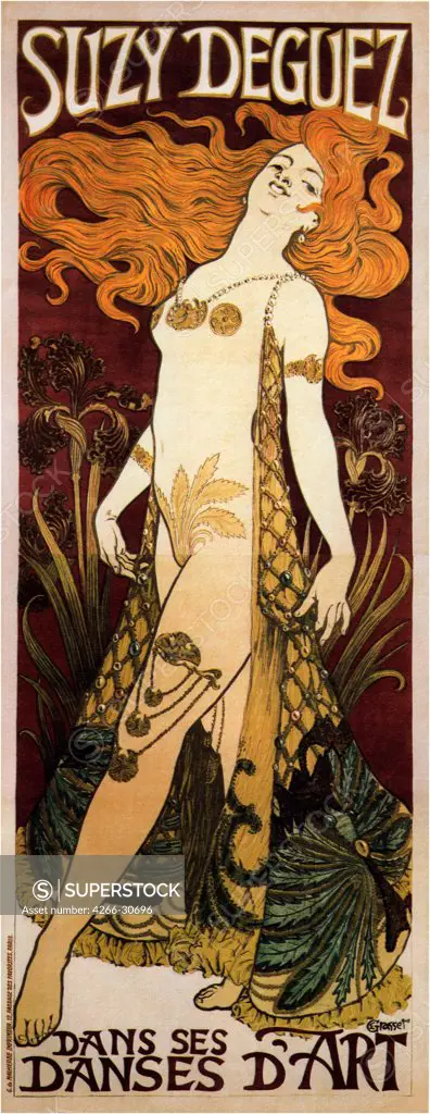 Suzy Deguez by Grasset, Eugene (1841-1917) / Private Collection / 1905 / France / Colour lithograph / Poster and Graphic design / Art Nouveau