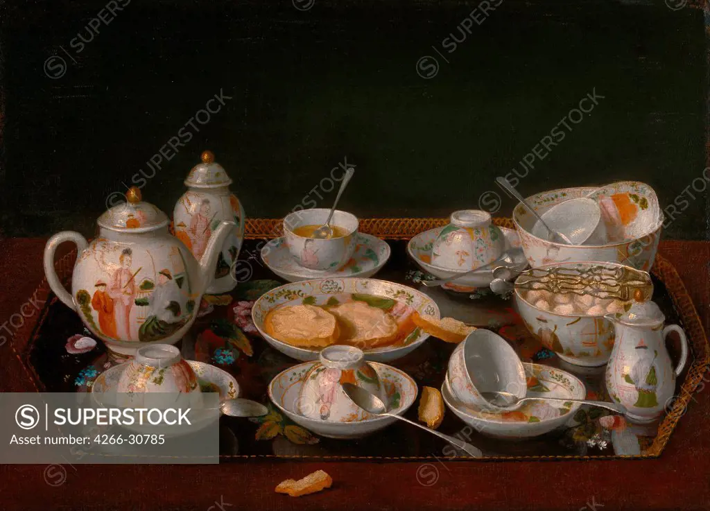 Tea Set by Liotard, Jean-Etienne (1702-1789) / J. Paul Getty Museum, Los Angeles / 1781-1783 / Schwitzerland / Oil on canvas / Still Life / 37,8x51,6 / Rococo