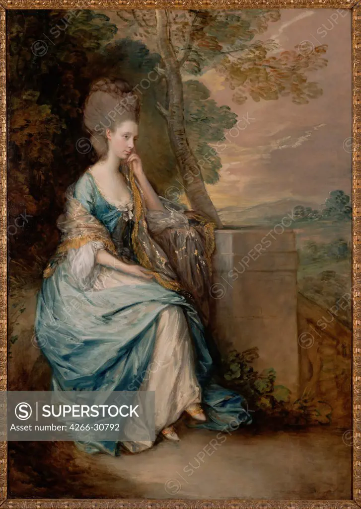 Portrait of Anne, Countess of Chesterfield by Gainsborough, Thomas (1727-1788) / J. Paul Getty Museum, Los Angeles / 1778 / Great Britain / Oil on canvas / Portrait / 219,7x156 / Classicism