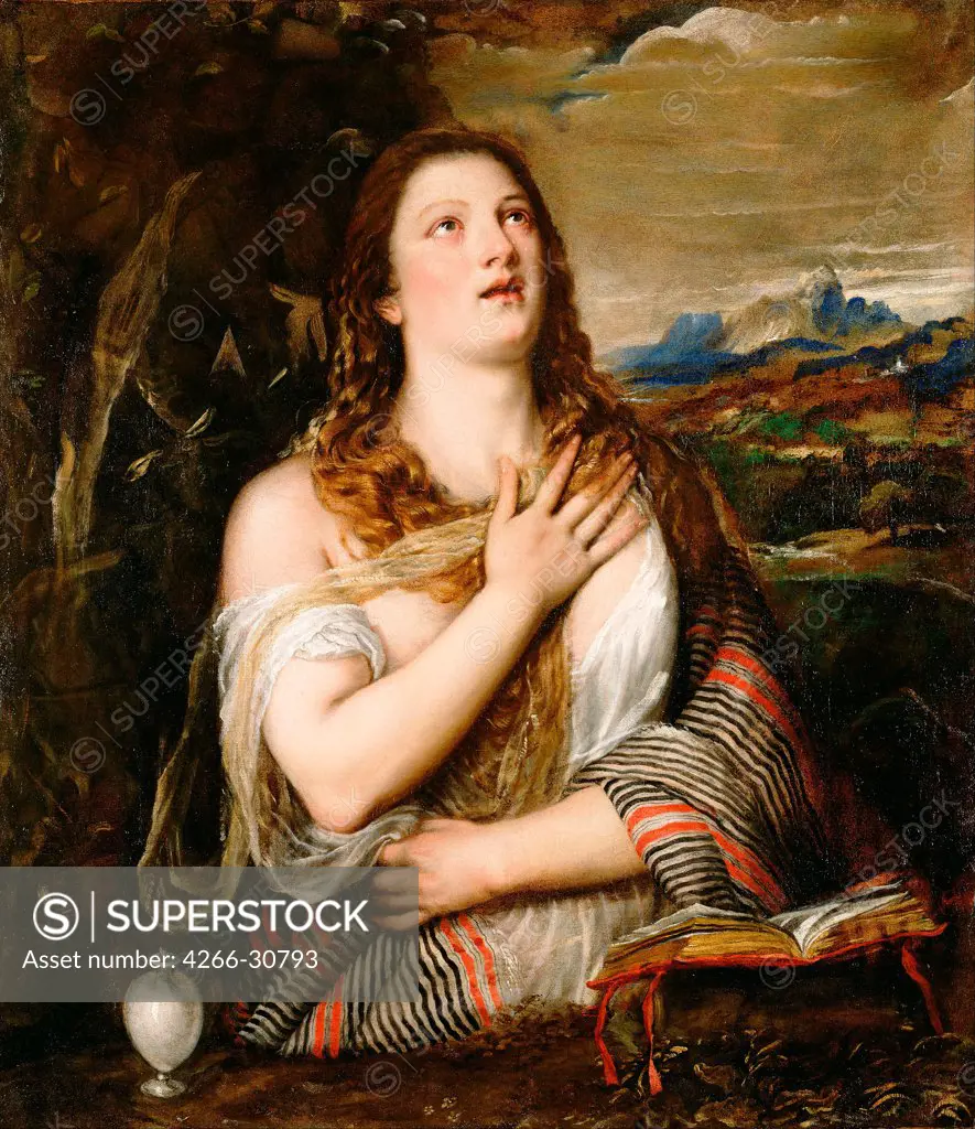 The Repentant Mary Magdalene by Titian (1488-1576) / J. Paul Getty Museum, Los Angeles / c. 1560 / Italy, Venetian School / Oil on canvas / Bible / 106,7x93 / Renaissance