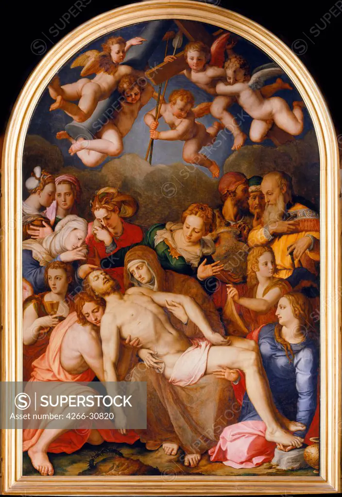 The Descent from the Cross by Bronzino, Agnolo (1503-1572) / Palazzo Vecchio, Florence / 1553 / Italy, Florentine School / Oil on wood / Bible / 263x175 / Renaissance