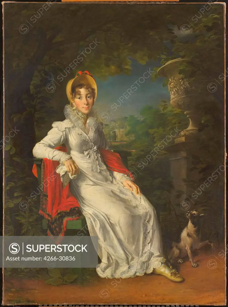 Caroline Bonaparte (1782-1839), Queen of Naples and Sicily, in the Bois de Boulogne by Gerard, Francois Pascal Simon (1770-1837) / Rijksmuseum, Amsterdam / 1820-1830 / France / Oil on canvas / Portrait / 195x142,5 / Classicism