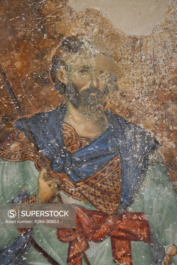 Saint Nicetas the Goth by Anonymous   / Sopocani monastery, Novi Pazar / c. 1260-1270 / Serbia / Fresco / Bible / Byzantine Art