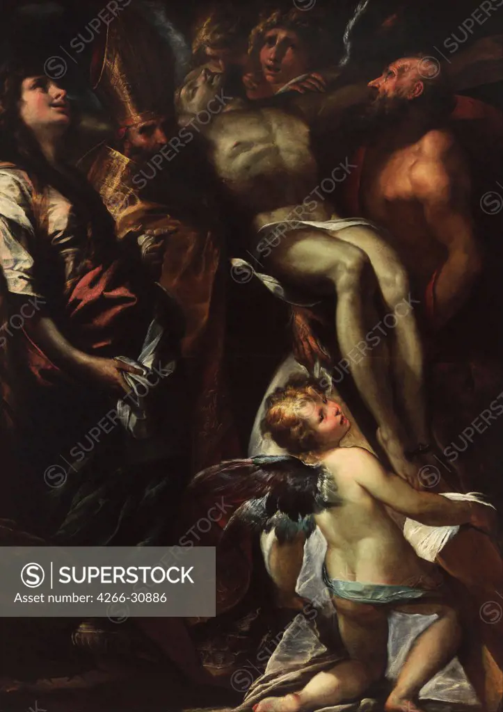 The Descent from the Cross with Saints Mary Magdalene, Augustine, Jerome and Angels by Procaccini, Giulio Cesare (1574-1625) / Art Gallery of New South Wales / c. 1618 / Italy, Bolognese School / Oil on canvas / Bible / 238x171,7 / Baroque