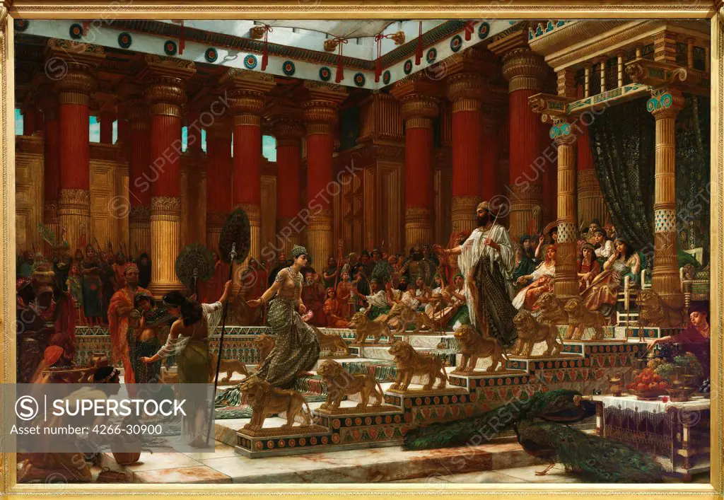 The visit of the Queen of Sheba to King Solomon by Poynter, Edward John (1836-1919) / Art Gallery of New South Wales / 1890 / Great Britain / Oil on canvas / Mythology, Allegory and Literature / 234,5x350 / Academic art