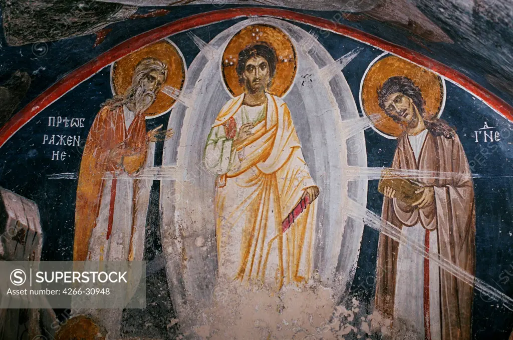 The Transfiguration of Jesus by Anonymous   / Boyana Church / 13th century / Bulgaria / Fresco / Bible / Byzantine Art