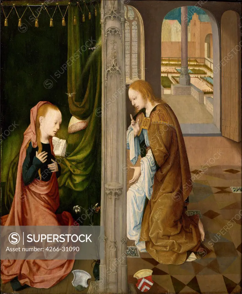 The Annunciation by Master of the Virgo inter Virgines (active End of 15th cen.) / Museum Boijmans Van Beuningen, Rotterdam / ca. 1470-1480 / The Netherlands / Oil on wood / Bible / 57,4x47,2 / Early Netherlandish Art