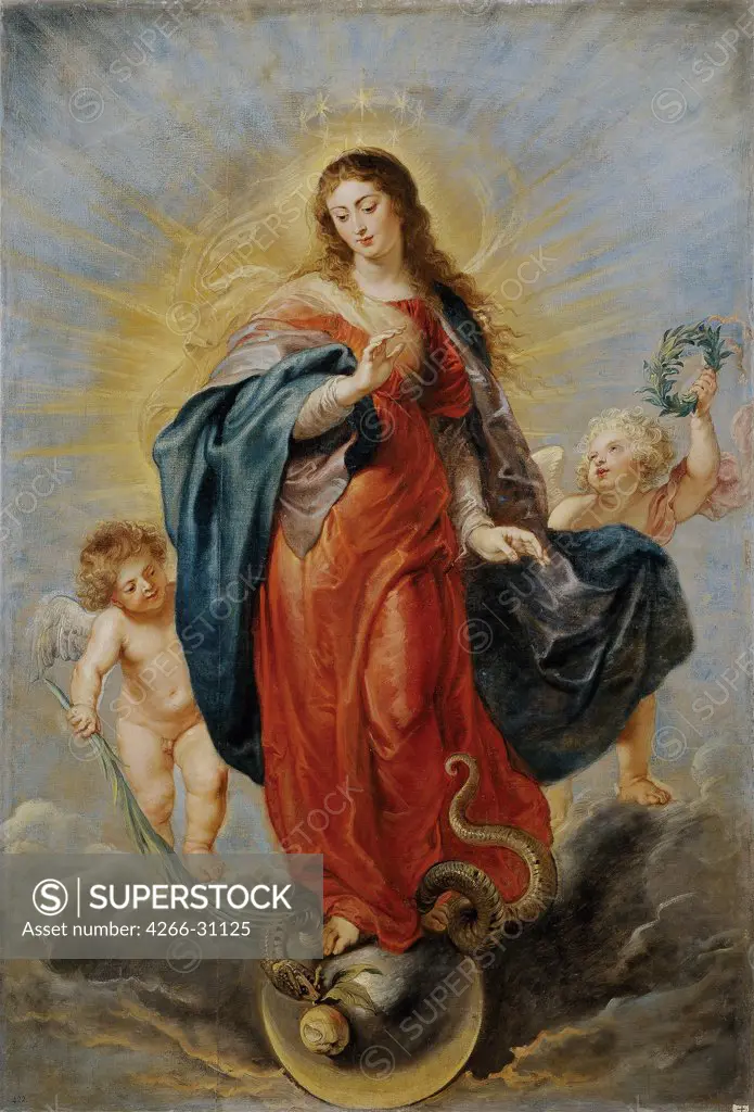 The Immaculate Conception by Rubens, Pieter Paul (1577-1640) / Museo del Prado, Madrid / ca. 1628-1629 / Flanders / Oil on canvas / Bible / 198x135 / Baroque