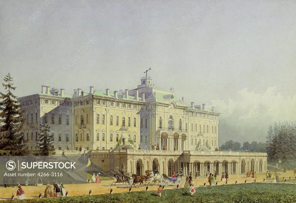 Alexei Maximovich Gornostayev, watercolour, gouache on paper, 1847, 1808-1862, Russia, St. Petersburg, State Hermitage, 25, 7x38
