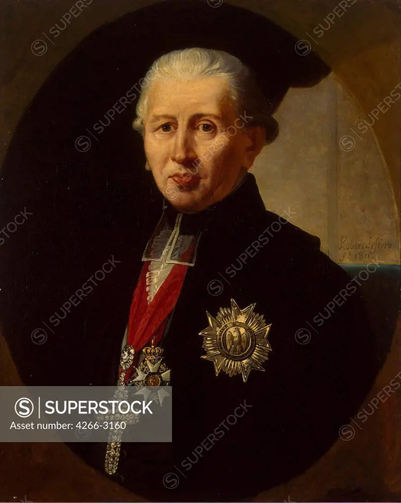Portrait of Dalberg by Robert Lefevre, Oil on canvas, 1811, 1756-1830, Russia, St. Petersburg, State Hermitage, 73, 5x60