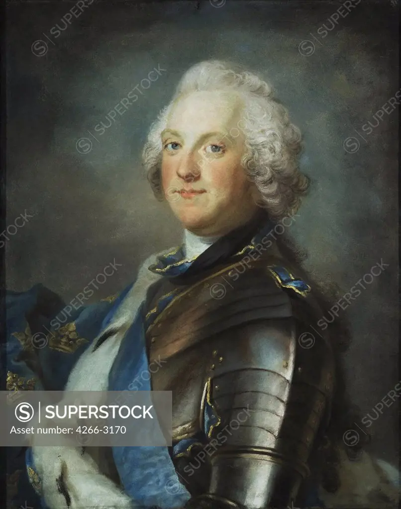 Portrait of Adolf Frederick by Gustaf Lundberg, Pastel on paper, Between 1751 and 1786, 1695-1786, Russia, St. Petersburg, State Hermitage, 67, 4x54, 3