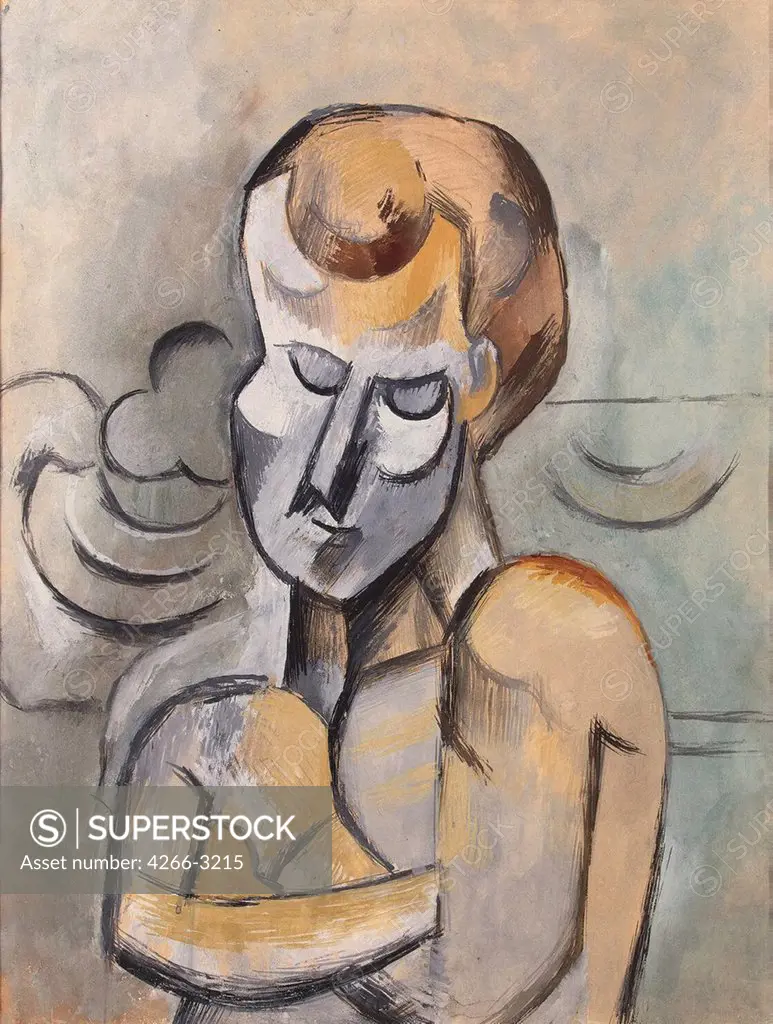 Picasso, Pablo (1881-1973) State Hermitage, St. Petersburg 1909 65,2x49,2 Watercolour, Gouache, tempera on cardboard Cubism France 