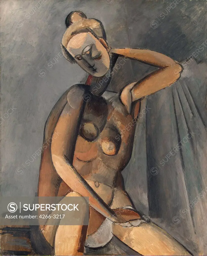 Picasso, Pablo (1881-1973) State Hermitage, St. Petersburg 1909 100x81,2 Oil on canvas Cubism France Nude 