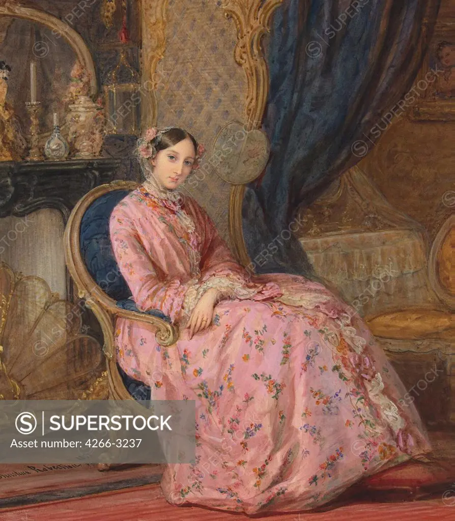 Portrait of Grand Duchess Maria Nikolaevna by Christina Robertson, oil on canvas, 1796-1854, 19th century, Russia, St. Petersburg, State Hermitage, 34, 2x26, 4