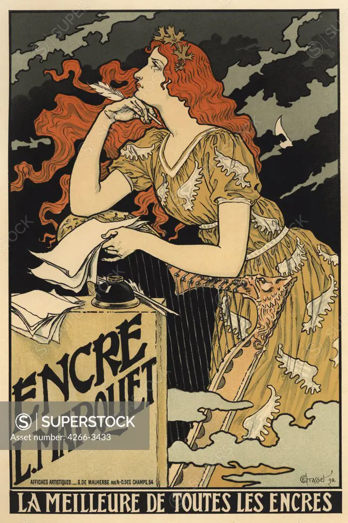 Swiss advertising poster by Eugene Grasset, colour lithograph, 1892, 1841-1917, Private Collection