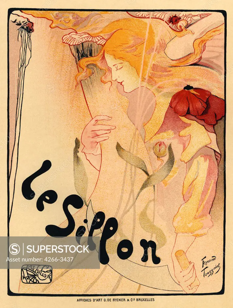 Belgian advertising poster by Fernand Toussaint, colour lithograph, 1890s, 1873-1955, Private Collection