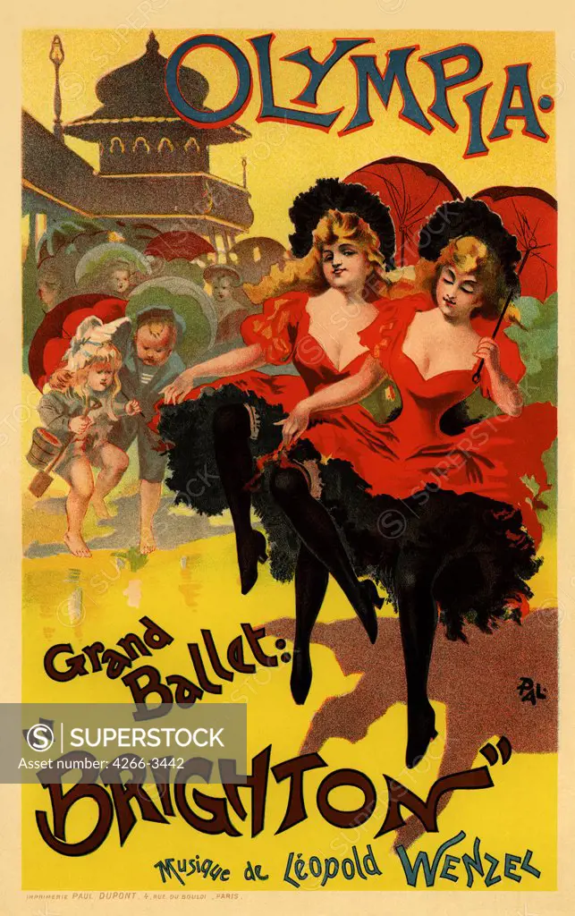 Advertising poster by Jean de Paleologue, colour lithograph, cirva1900, 1855-1942, Private Collection